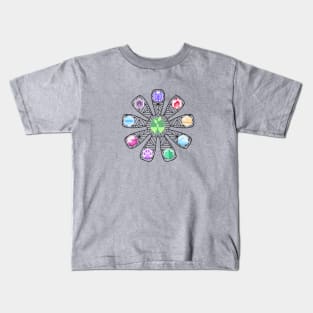 G.A.I.A. Flower Symbols Kids T-Shirt